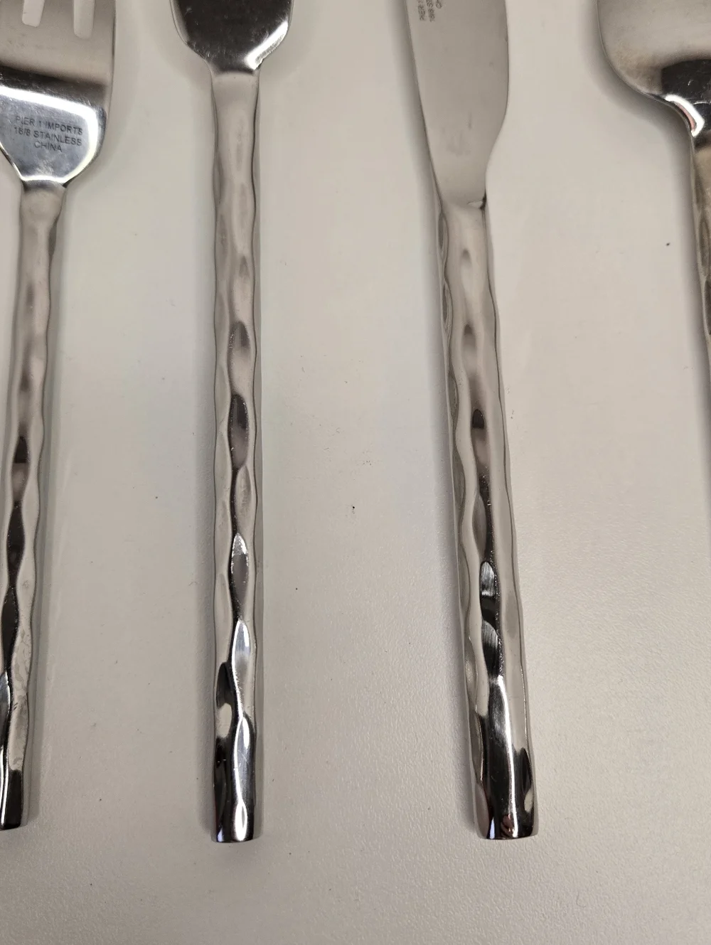 Pier 1 PII16 Caldera Wavy 18/8 Stainless Steel 4-Piece Flatware Set